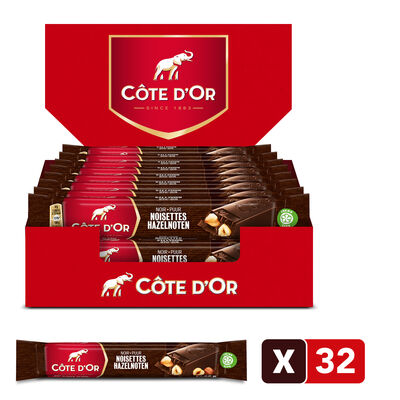 Côte d'or Noir Noisettes Entières - 32pcs