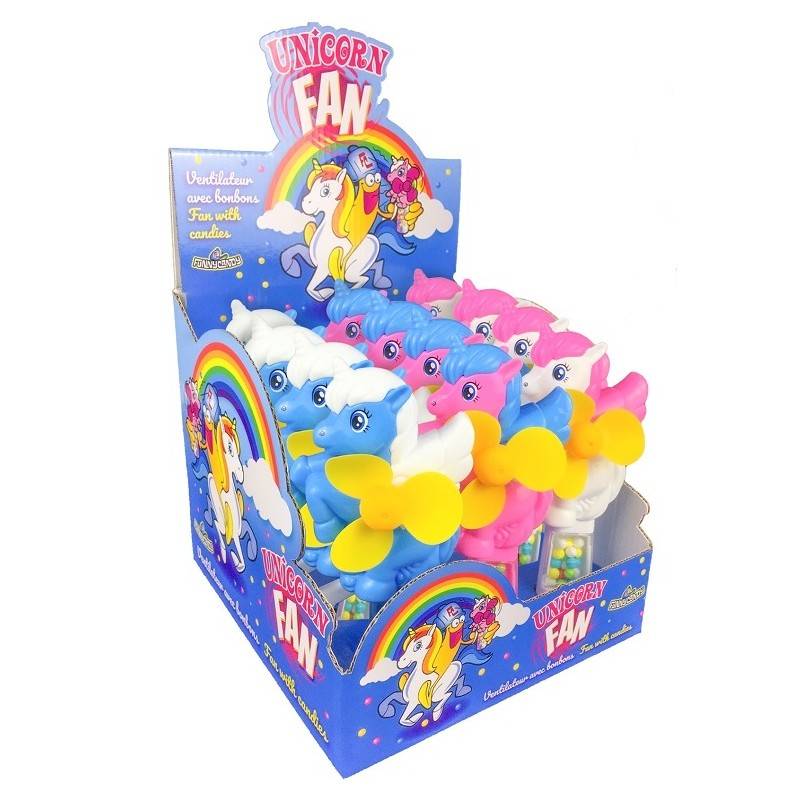 Bonbons éventail licorne - 12 pièces