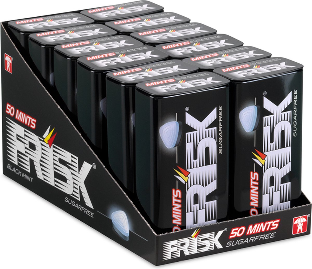 Frisk XL Menthe Noire - 12 pièces