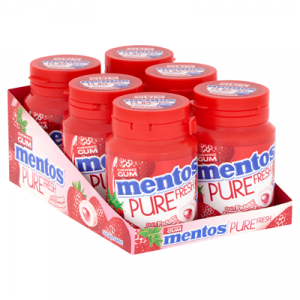 Mentos Gomme Pure Fraise - 6 pièces
