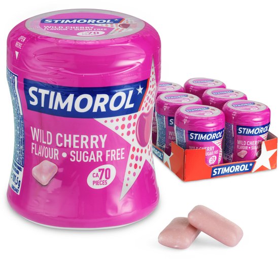 Bouteille Stimorol Cerise - 6 pièces
