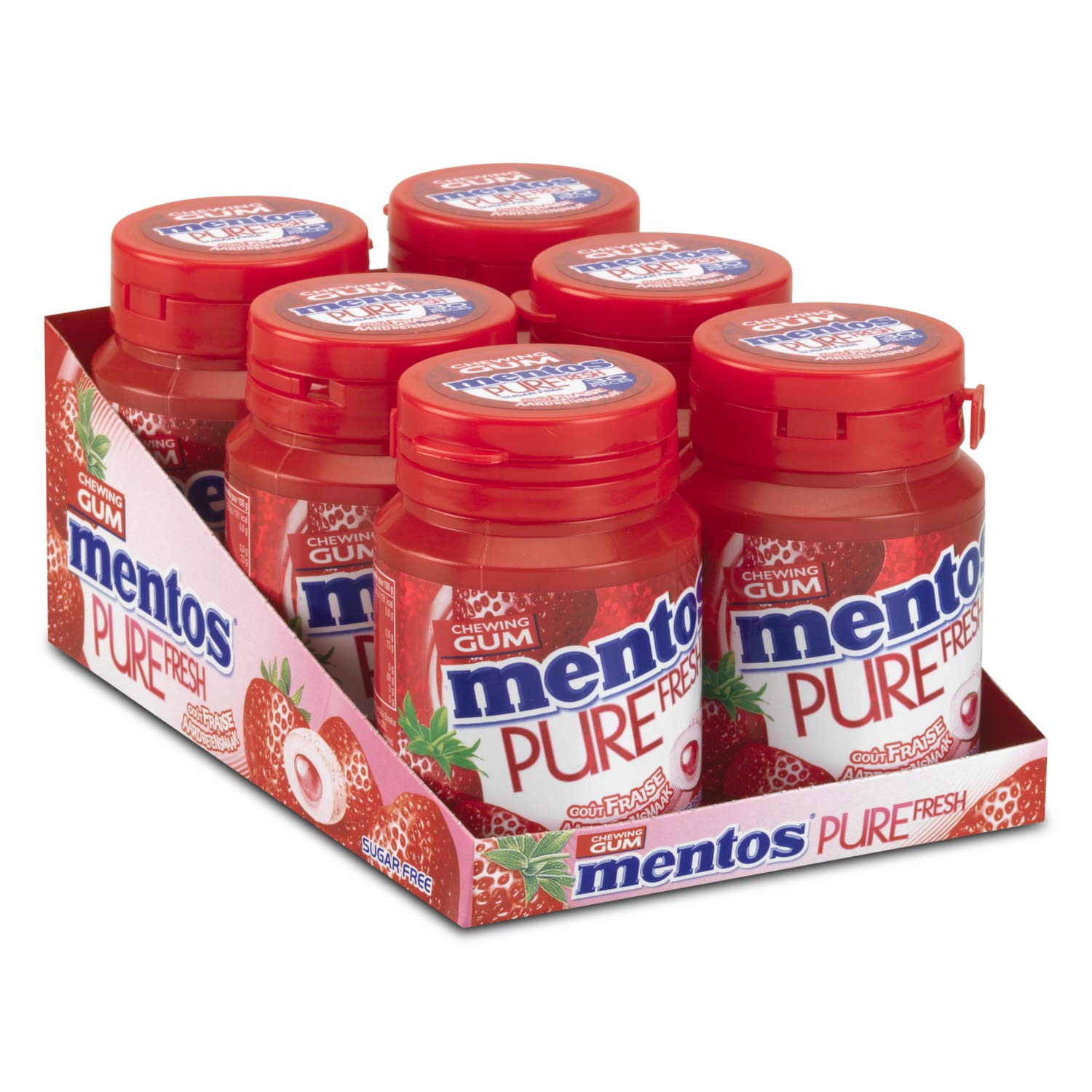 Mentos Gomme Pure Fraise - 6 pièces