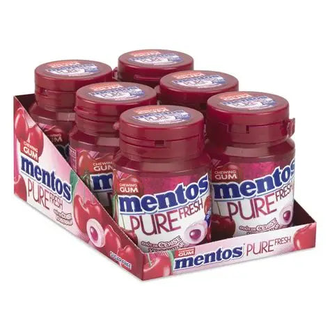 Mentos Gomme Cerise Pure - 6 pièces