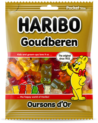 Oursons dorés Haribo 75 g - 28 pièces