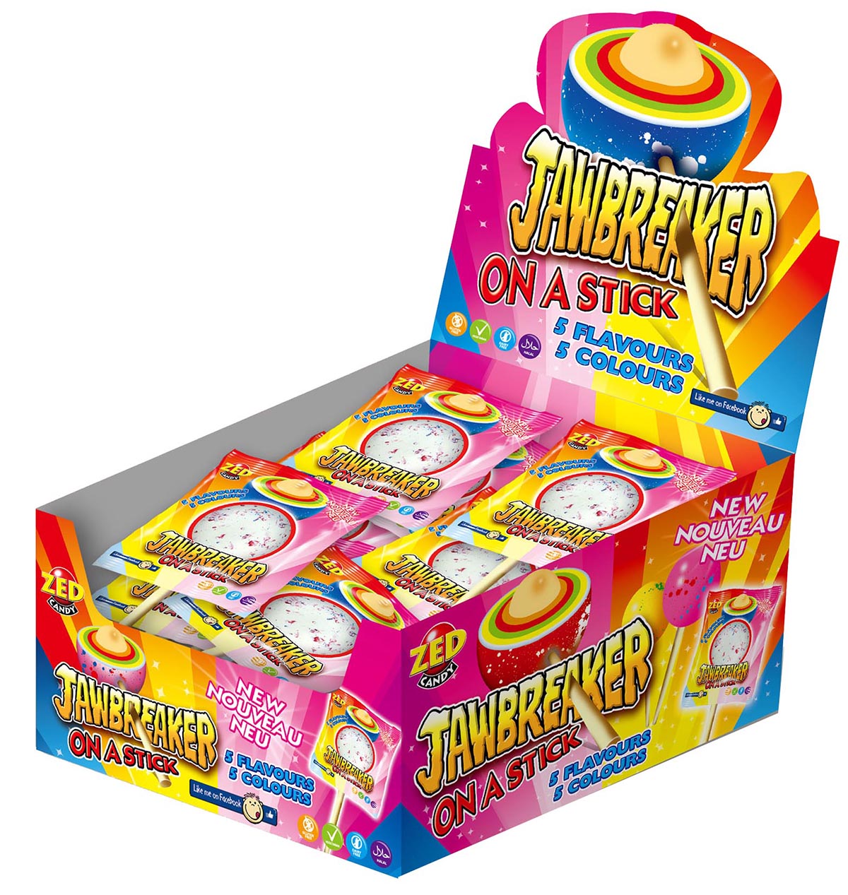 Sucette Jawbreaker - 15 pièces