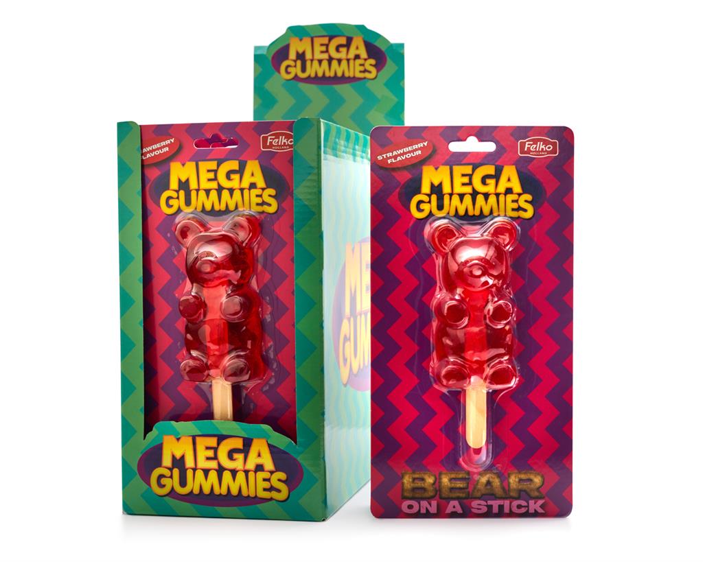 Mega Gummies Bear On a Stick 120gr