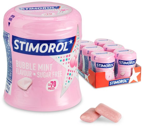 Stimorol Bubble Mint en bouteille - 6 pièces