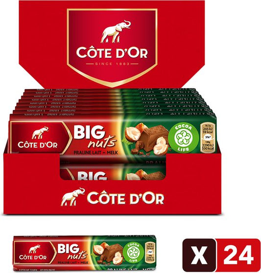 Côte d'or Big Nuts 75gr - 24pcs