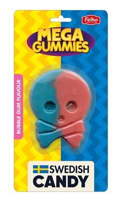 Mega Gummies Swedish Candy Skull 120gr