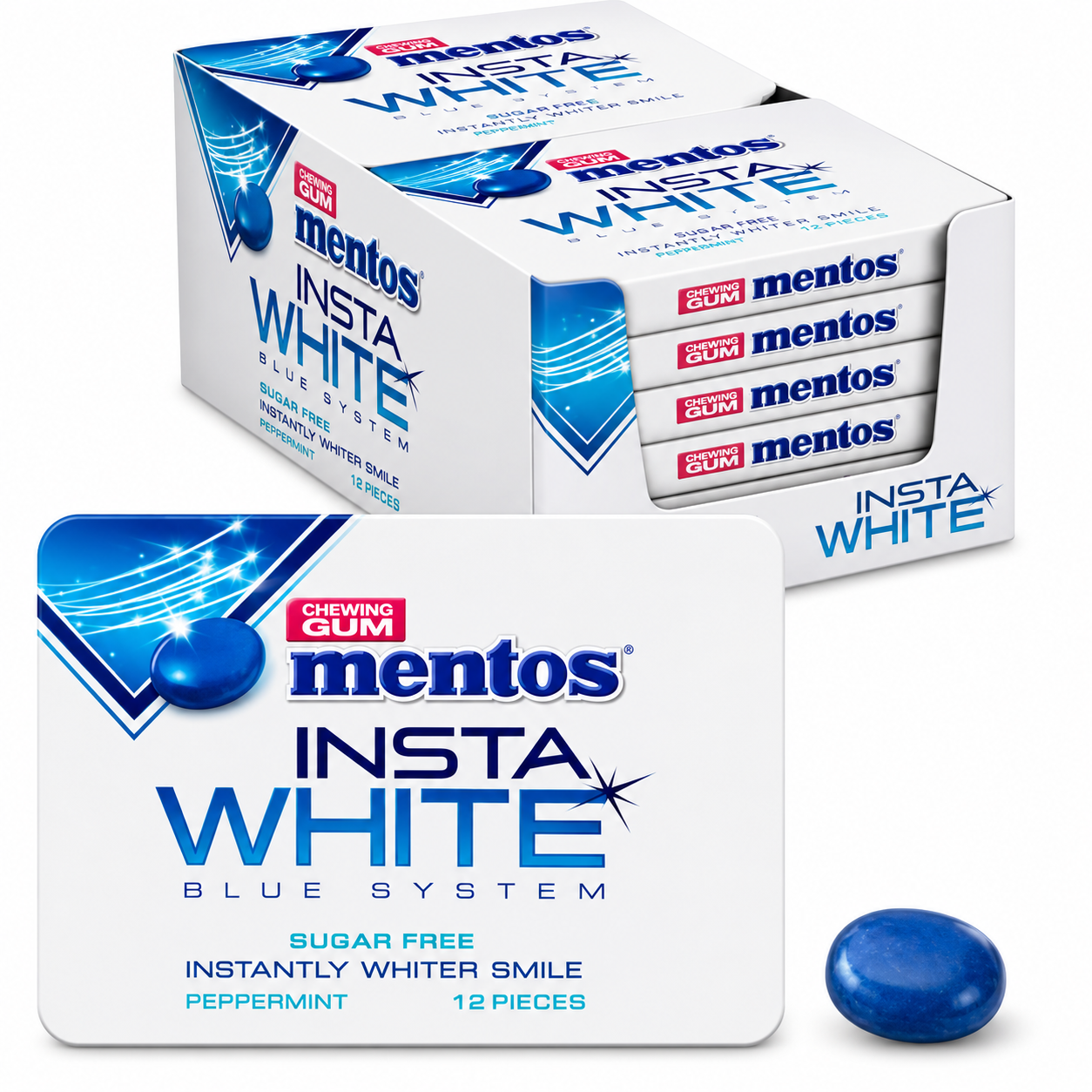 Mentos Tabs Blancs - 12 pièces