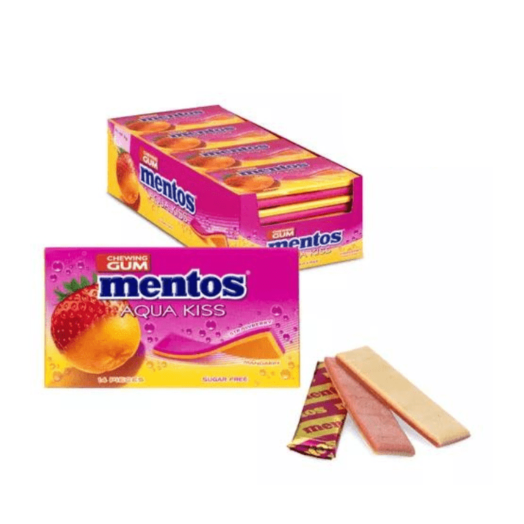 Mentos Aquakiss Fraise/Mandarine - 20 pièces