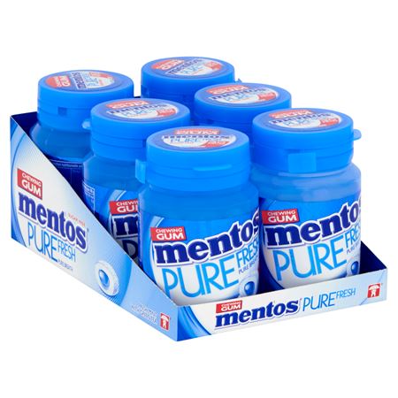 Mentos Gomme Menthe Fraîche Pure - 6 pièces