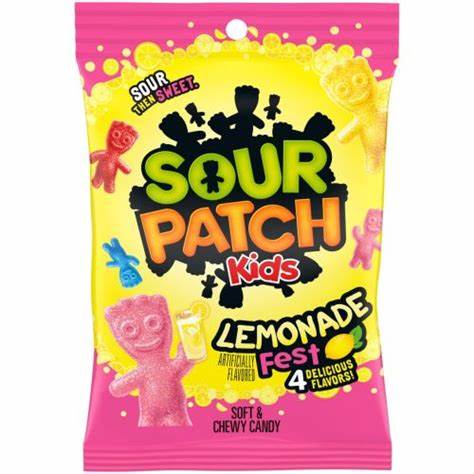 Sour Patch Kids Lemonade Peg Bag 12x102g