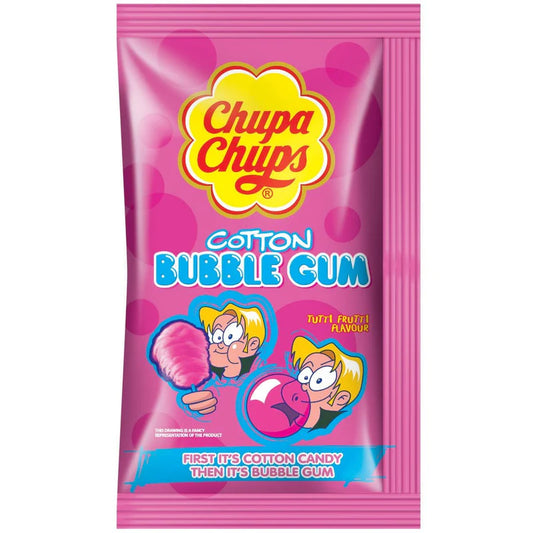 Chupa Chups Cotton Candy Bubble Gum - 12pcs