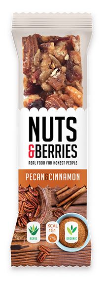 Nuts and Berries Barres Pecan Cannelle 40gr - 15pcs